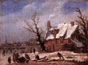 VELDE, Esaias van de Winter Landscape ew oil painting artist